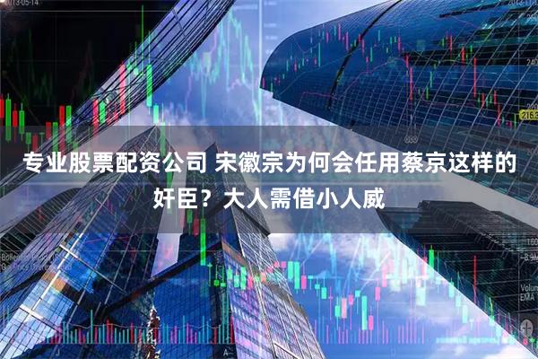 专业股票配资公司 宋徽宗为何会任用蔡京这样的奸臣？大人需借小人威